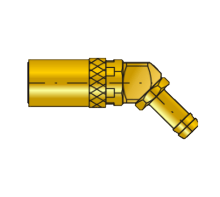 Rychlospojka s trnem pro hadici, 45°